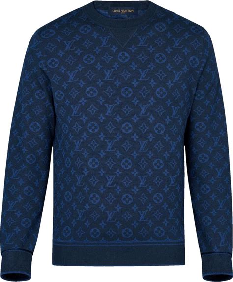 lv blue monogram sweater|louis vuitton sweatshirts for men.